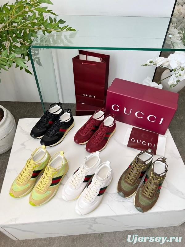 Gucci Women's Casual Shoes with GG Supreme Print and Metal Horsebit Detail - AS00330