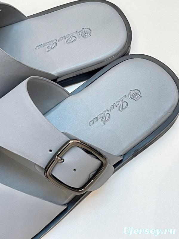 Loro Piana 2025 SS Men's Spring Summer Slippers with High-Quality Stitching and Comfortable Sole - AS00250