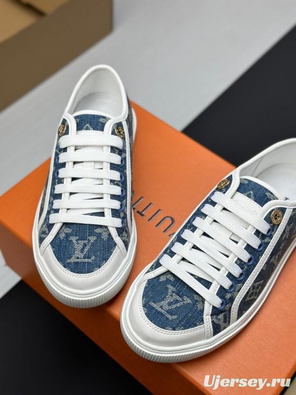 Louis Vuitton Time Out Series Animal Print Casual White Sneakers - AS00260