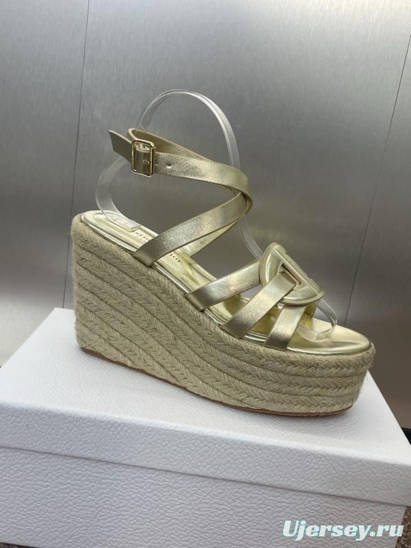 Dior D-Club Jelly Color Hollow Layered Cross Strap Platform High Heel Women Shoes - KFY00290