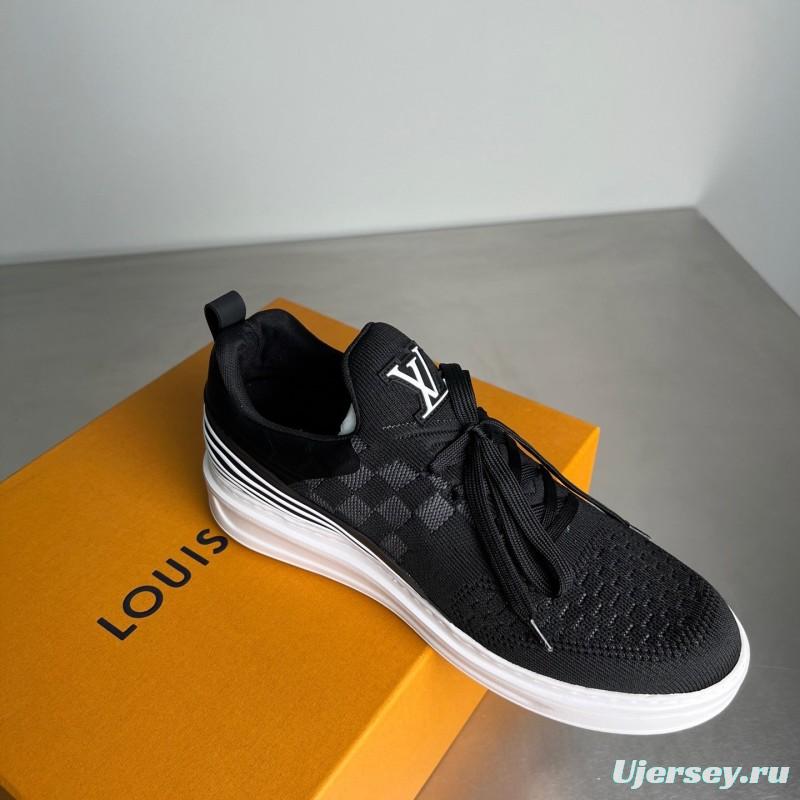 Louis Vuitton Beverly Hills Monogram Knit Sneakers with Imported IP Foam Sole - YC