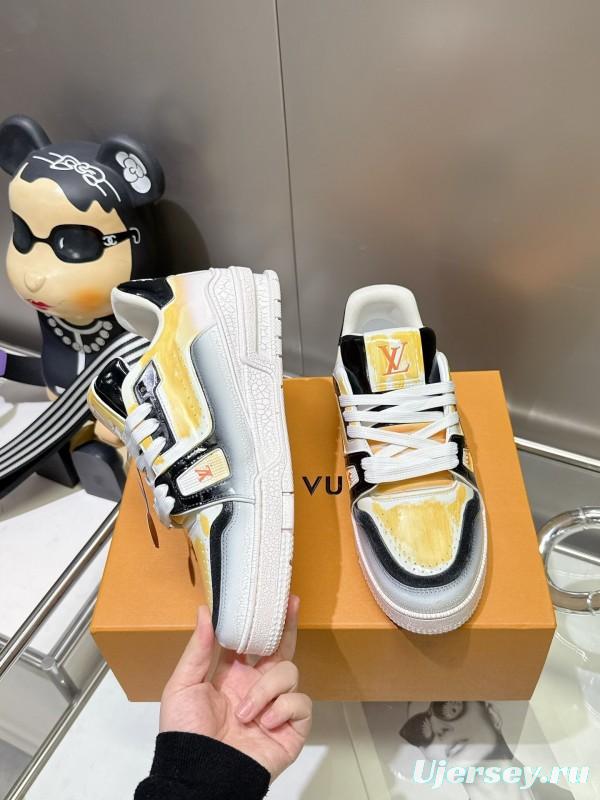 Louis Vuitton Trainer Basketball Series Crackle Glaze Process Sneakers - LY00490