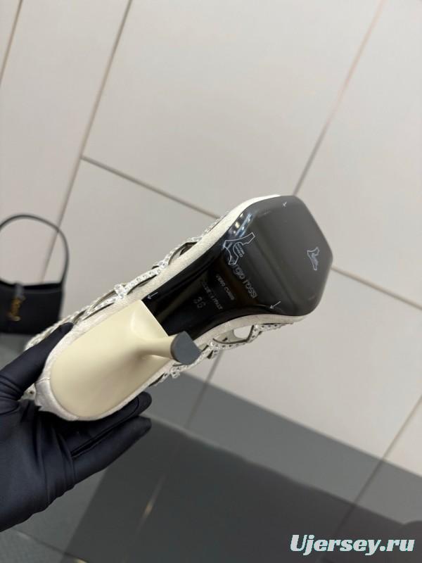 Sergio Rossi Mermaid Sandals 2025 SS Collection Elegant Fishnet High Heels - KFY00470