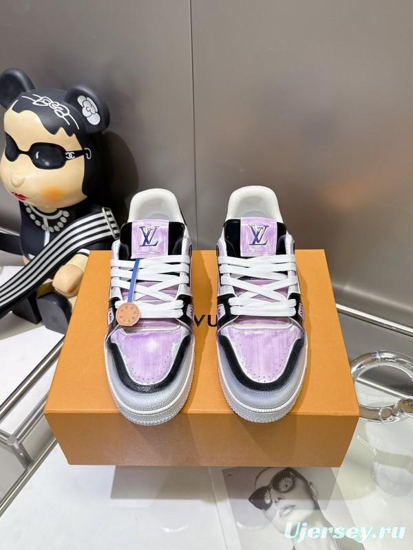 Louis Vuitton Trainer Basketball Series Cracked Ice Glue Process Sneakers - LY00490