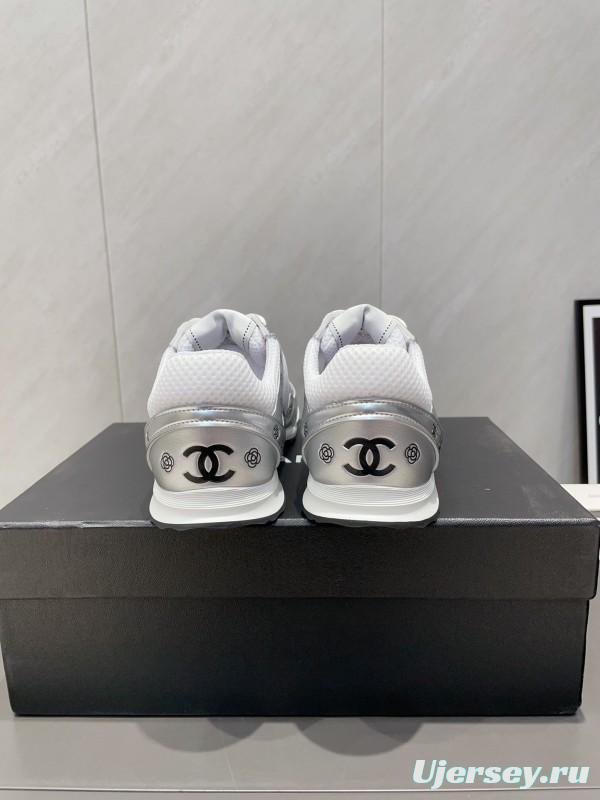 Chanel Silver Horn King II Casual Series Sneakers - KFY00330