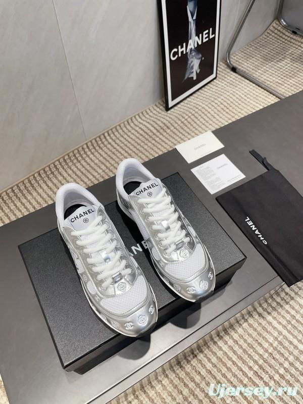 Chanel Silver Horn King II Casual Series Sports Shoes - KFY00330