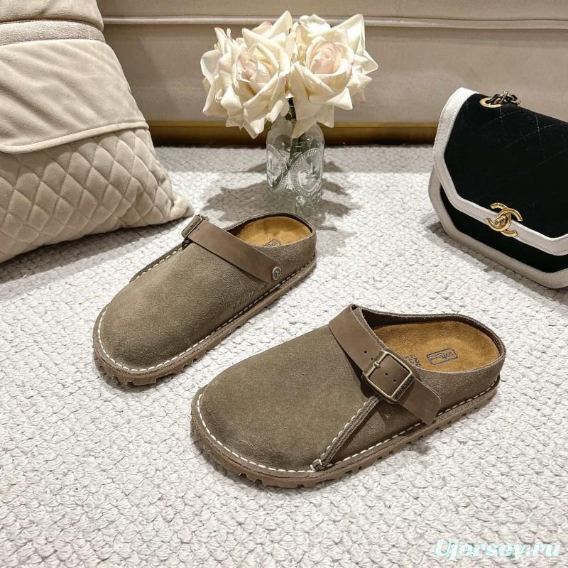 Birkenstock 2025 SS Two-Way Womens Sandals with Suede Leather and Retro Buckle - LY00240