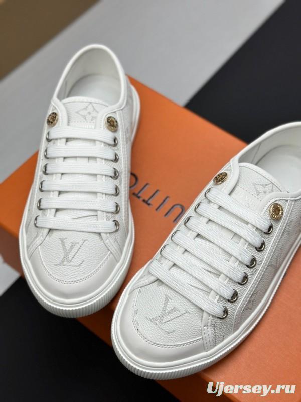 Louis Vuitton Time Out Series Animal Print Casual White Sneakers - AS00260