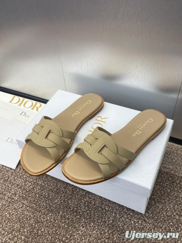 Dior D-Club Jelly Color Hollow Layered Cross Strap Women's Sandals - KFY00280