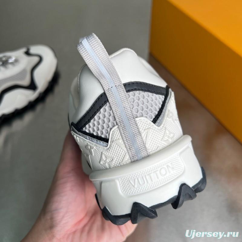 LV RUSH Calfskin Metal LV Circle Accessory Slip-Resistant Low-Top Casual Lifestyle Shoes - YC