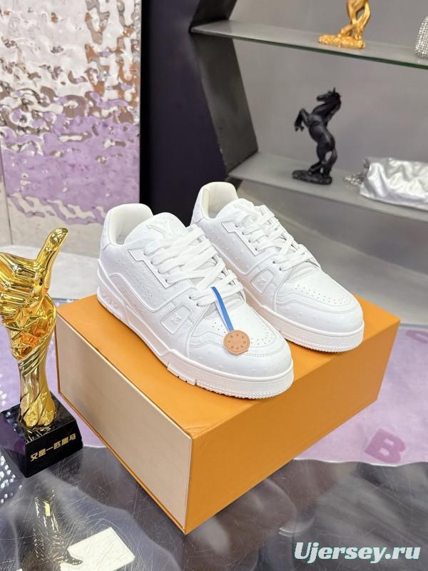 Louis Vuitton LV Trainer Maxi Sneakers Series with Ostrich Pattern - AS00400