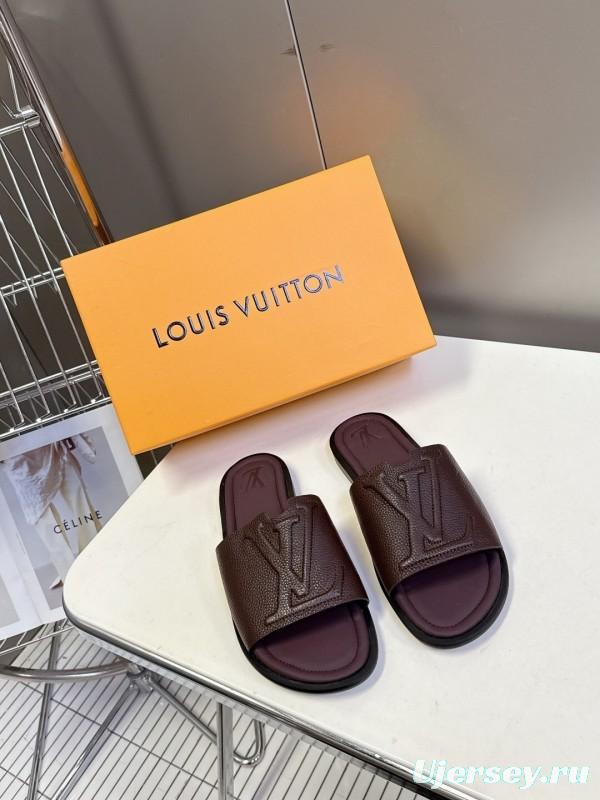 Louis Vuitton Venice Series Sandals with Monogram Embossing and Adjustable Strap - KFY00220