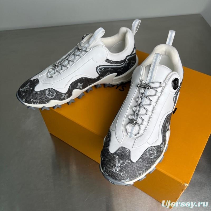 LV RUSH Calfskin Metal LV Circle Accessory Slip-Resistant Low-Top Casual Lifestyle Shoes - YC