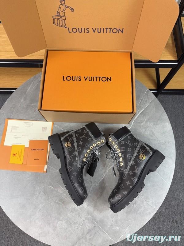 Timberland x LV Monogram Ankle Boots Waterproof Suede - LY00380