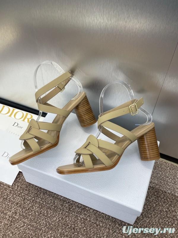 Dior D-Club Jelly Color Hollow Layered Cross Strap High Heel Women Shoes - KFY00290