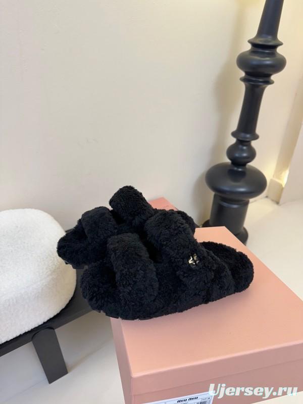 MiuMiu 2025/SS Fur Slides - KFY00310