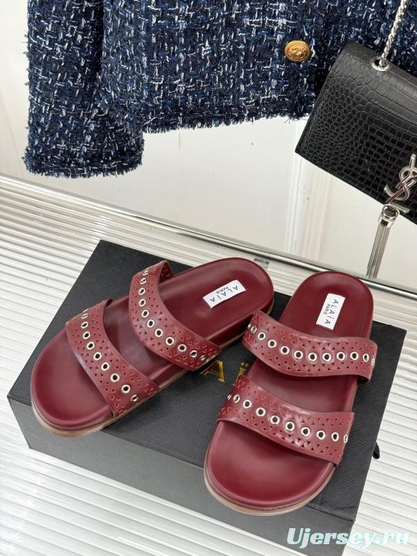 Alaia 2025 SS Hollow-Out Casual Sandals - KFY00260