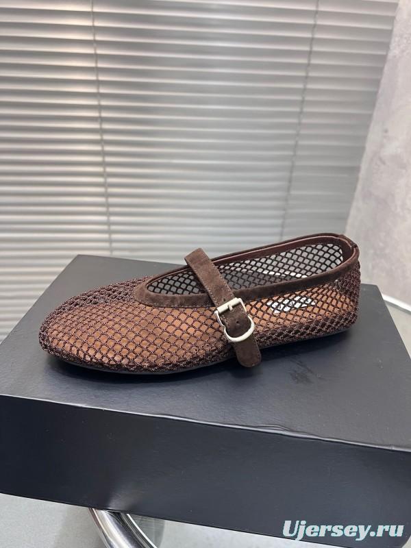 ALAIA 2025/SS New Color Mesh Flat Sandals Single Shoes - KFY00270