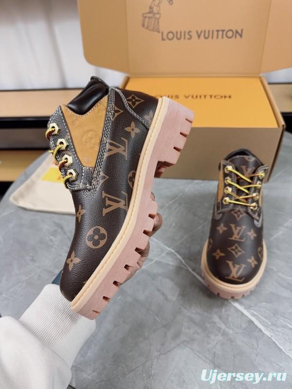 Timberland LV Monogram Waterproof Suede Leather 6-Inch Boots - LY00370