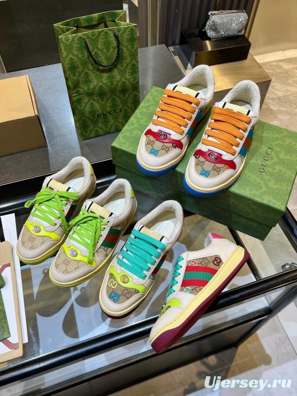 Gucci Distressed Sneakers 2025 SS Collection with Retro Design and Comfort Features - AS00270