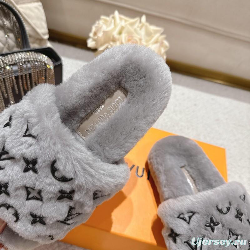 Lv 2025 SS Wool Lazy Slippers - LY00240