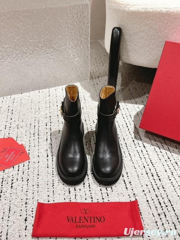 Valentino 2025 SS Collection Metal Element Short Boots - LY00330