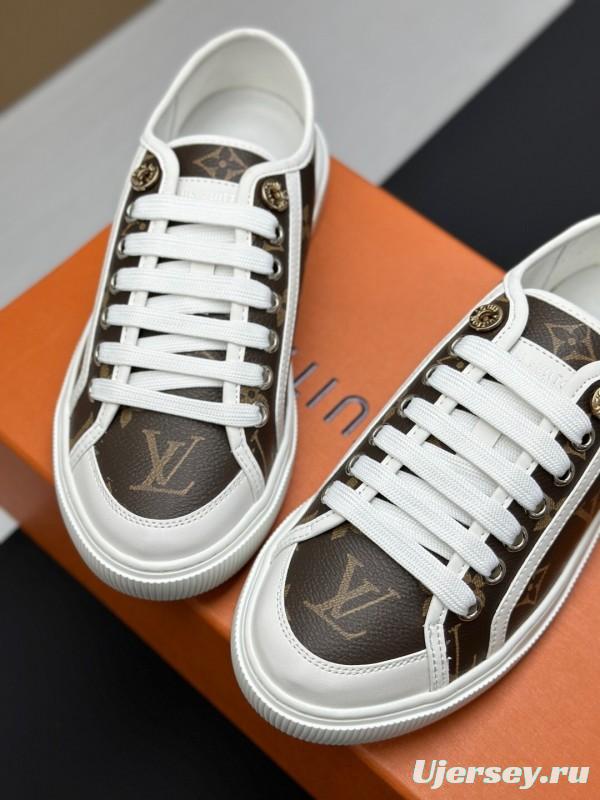 Louis Vuitton Time Out Series Animal Print Casual White Sneakers - AS00260