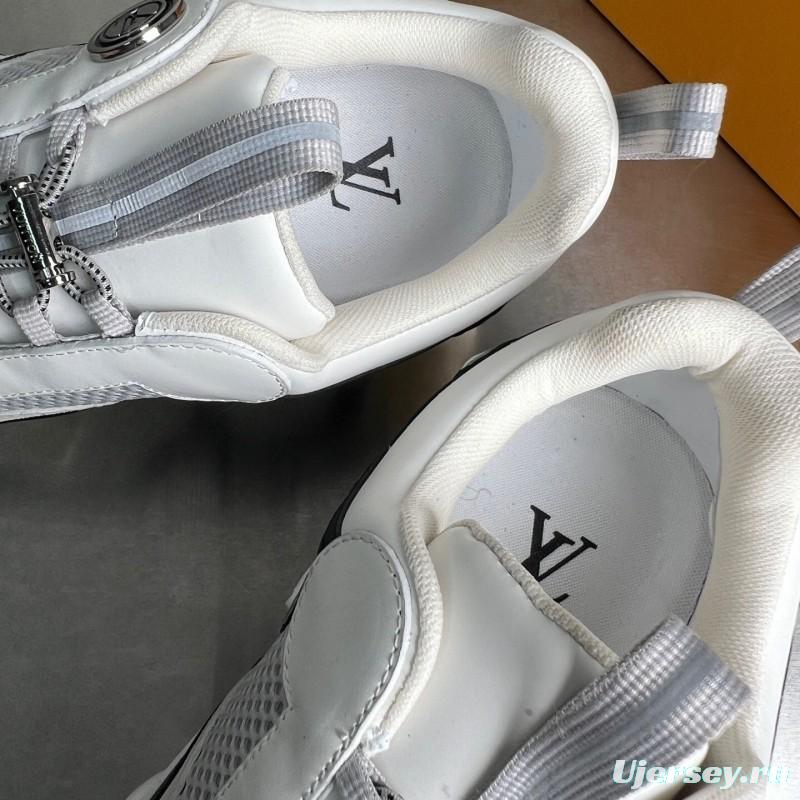 LV RUSH Calfskin Metal LV Circle Accessory Slip-Resistant Low-Top Casual Lifestyle Shoes - YC