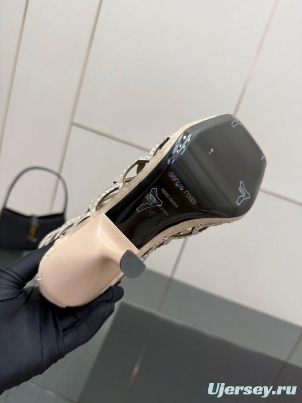 Sergio Rossi Mermaid Sandals 2025/SS Collection with Fishnet Design - KFY00470