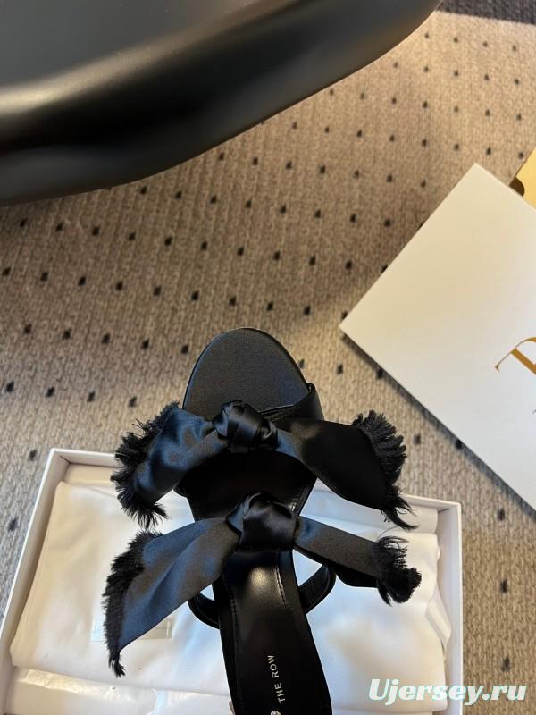 The Row 25ss Handwoven Bow Mule Sandals - KFY00280