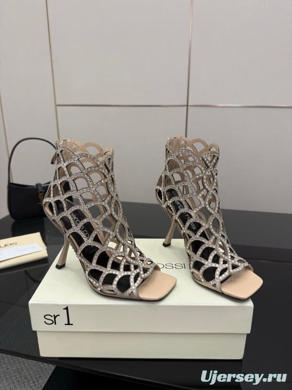 Sergio Rossi Mermaid Sandals 2025/SS Collection with Fishnet Design - KFY00470