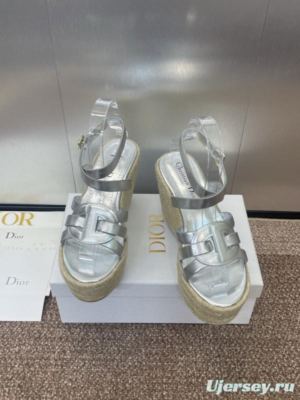 Dior D-Club Jelly Color Hollow Layered Cross Strap Platform High Heel Women's Shoes - KFY00290