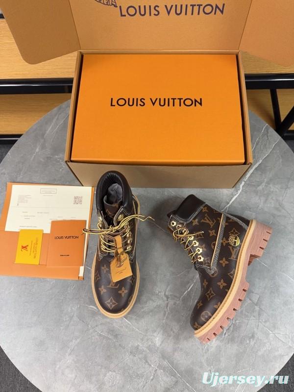 Timberland x LV Monogram Ankle Boots Waterproof Suede - LY00380