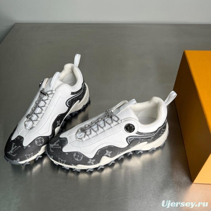 LV RUSH Calfskin Metal LV Circle Accessory Slip-Resistant Low-Top Casual Lifestyle Shoes - YC