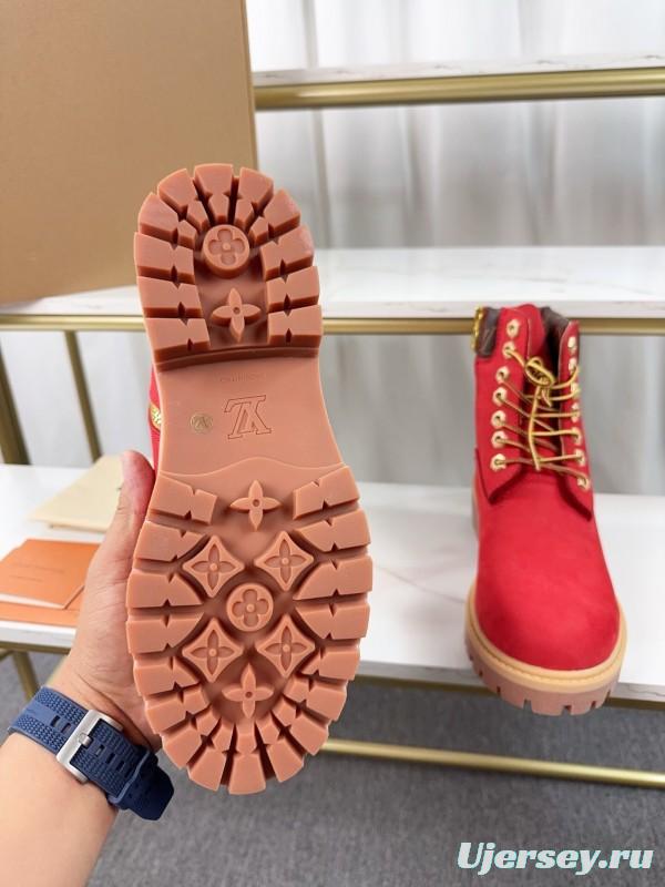 Timberland x LV Monogram Ankle Boots Waterproof Suede - LY00380