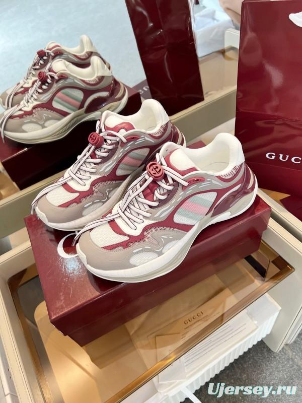 Gucci 2025 SS Collection 2.0 Sneakers with Reflective Stripes and Retro Design - AS00450