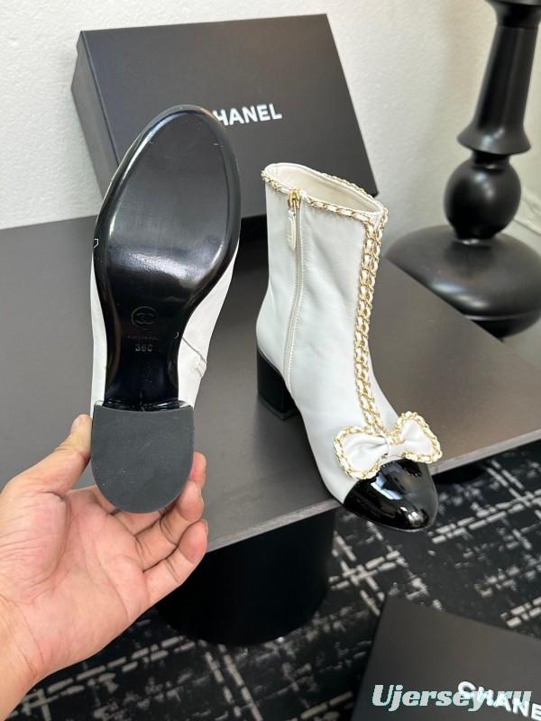 Chanel 2025/SS Bow Chain Stiletto Ankle Boots - LY00370