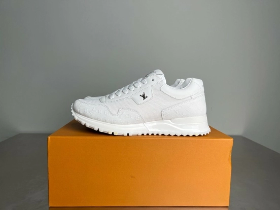 Louis Vuitton Run Away Leather Round Toe Lace-Up Low Top Casual Shoes - YC