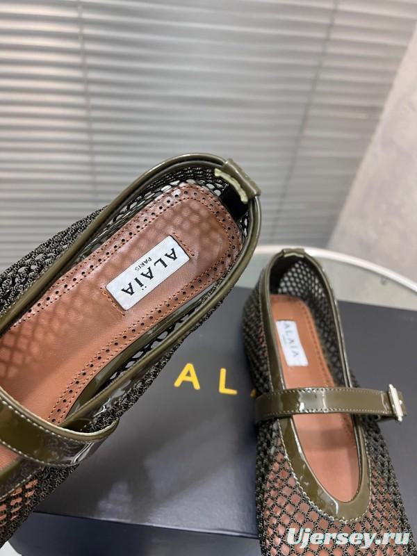 ALAIA 2025/SS New Color Mesh Flat Sandals Slippers - KFY00270