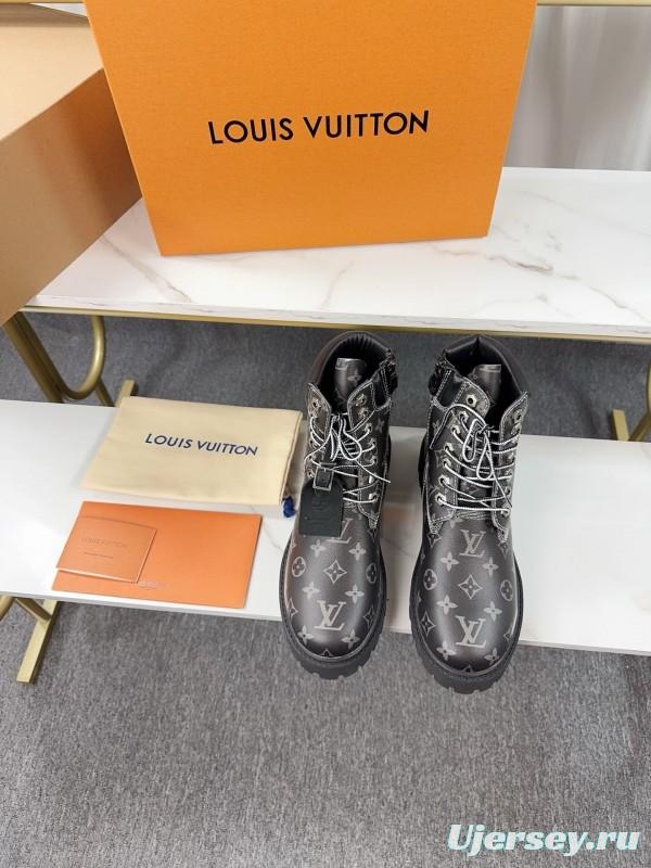 Timberland x LV Monogram Ankle Boots Waterproof Suede - LY00380