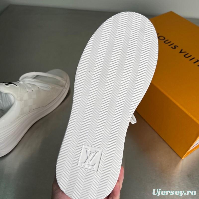 Louis Vuitton Beverly Hills Monogram Knit Sneakers with Imported IP Foam Sole - YC