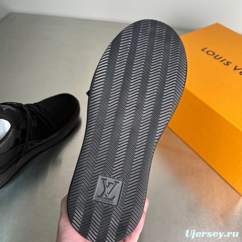 Louis Vuitton Beverly Hills Monogram Knit Sneakers with Imported IP Foam Sole - YC