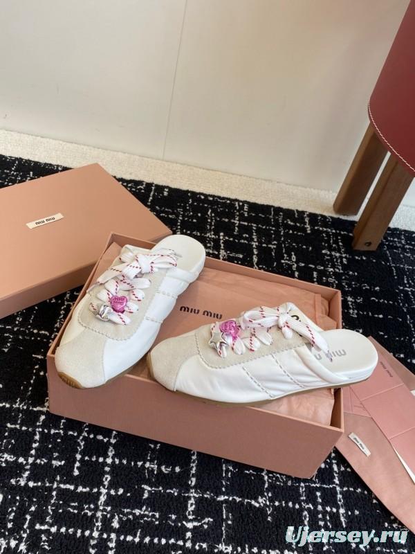 MiuMiu 2025 SS Early Spring Slip-On Trainer Loafer - KFY00295