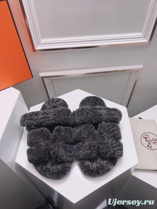 H Erjia Fur Slippers - LY00270