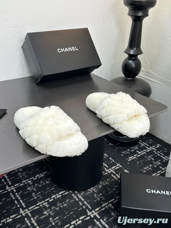 Chanel 2025SS Fashion Fur Slippers - LY00250