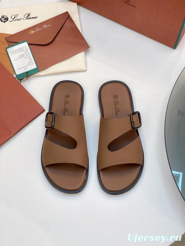 Loro Piana 2025 SS Men's Spring Summer Slippers with High-Quality Stitching and Comfortable Sole - AS00250