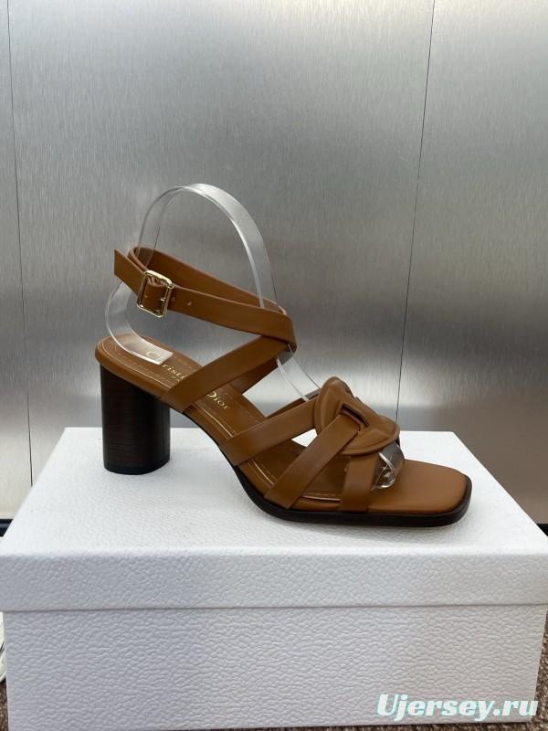 Dior D-Club Jelly Color Hollow Layered Cross Strap High Heel Women Shoes - KFY00290