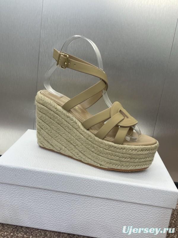 Dior D-Club Jelly Color Hollow Layered Cross Strap Platform High Heel Women's Shoes - KFY00290