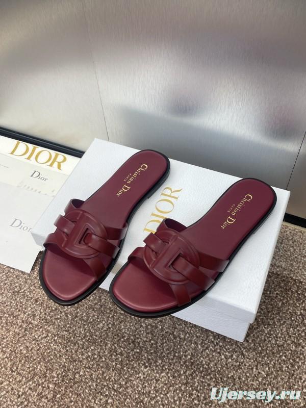 Dior D-Club Jelly Color Hollow Layered Cross Strap Women's Sandals - KFY00280