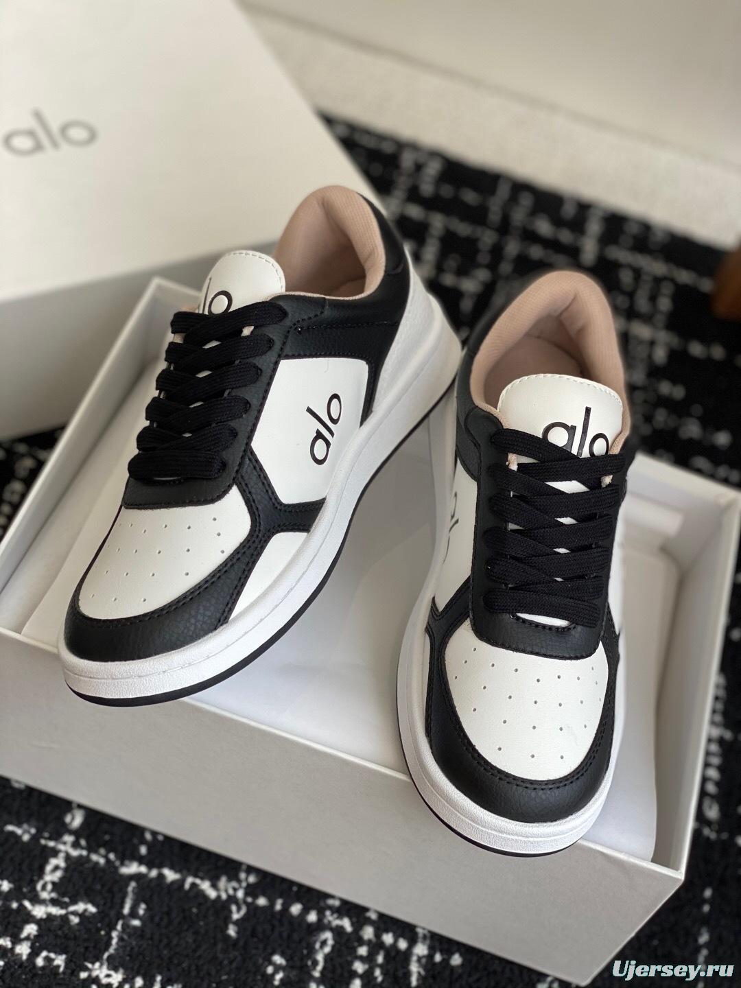 Alo 2025 SS Two-Tone White Sneakers Chunky Sole Comfort Casual - KFY00280